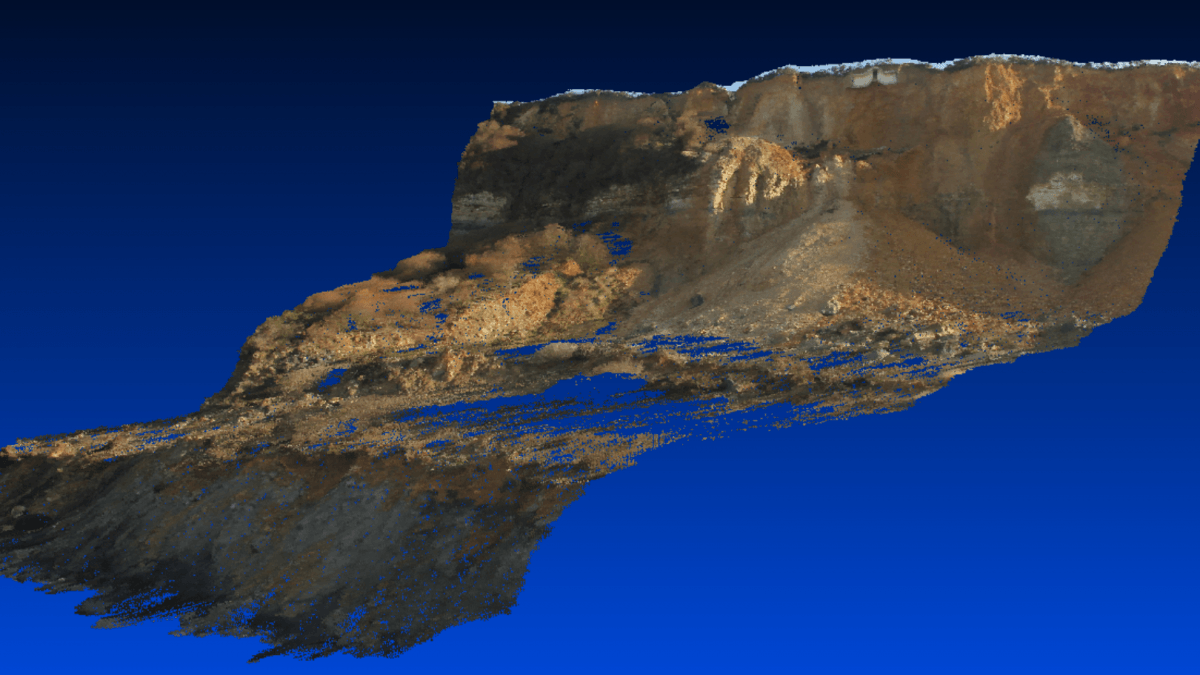 photogrammétrie 3D sur falaises d'Octeville